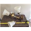 Image 3 : Vintage 4 light fixture, complete.  Very nice cond, no chips or cracks on the glass
