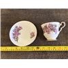 Image 2 : Royal Windsor bone china England.  Prairie Crocus emblem of Manitoba tea cup and saucer