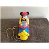 Image 2 : Vintage Mattel Walt Disney poppin loco train pull toy - Mickey Mouse - works