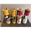 Image 1 : Lot of 4 Christmas gift giving bottle containers.  New.