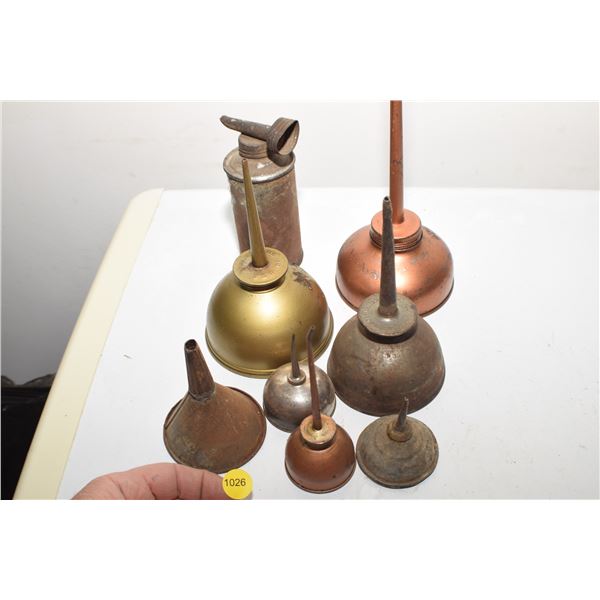 Antique Oil Can/Oiler Lot includes ET Wright Railway