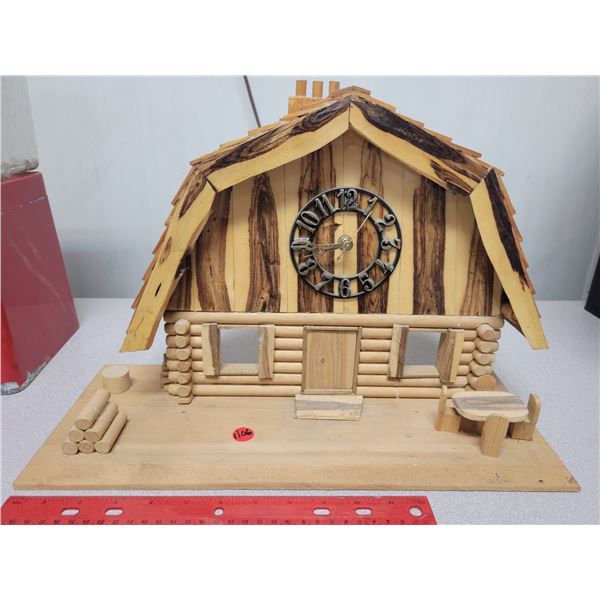 Home made wooden barn clock