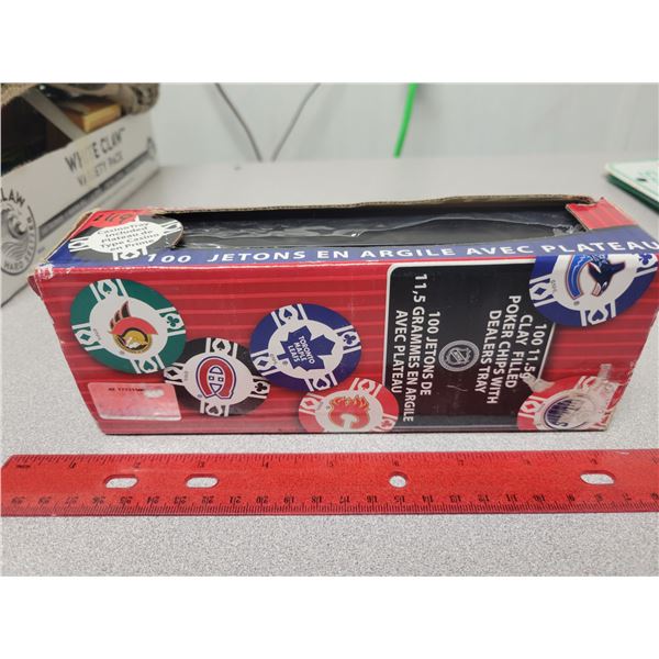 NHL 100 casino clay chip set