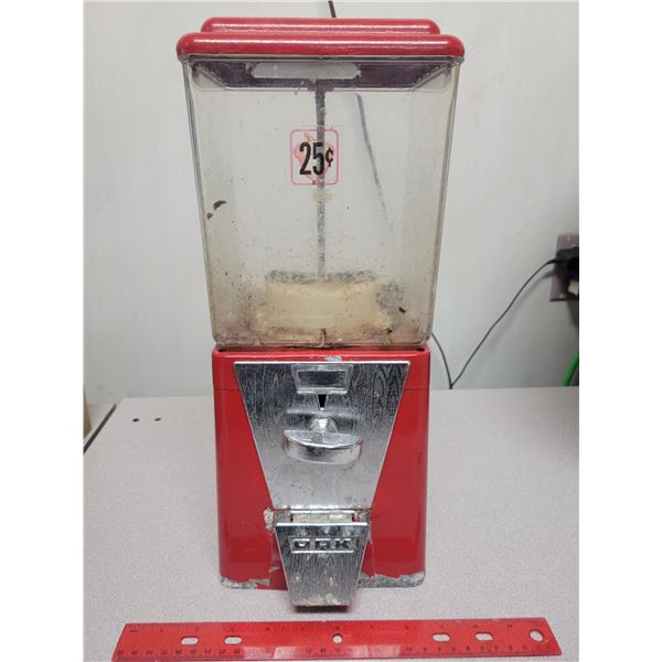 Metal body, plastic globe coin op mechanism