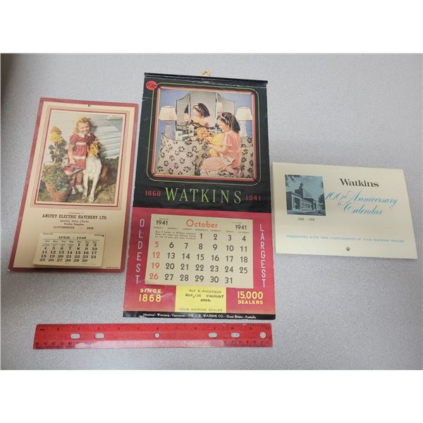 3X vintage calendars