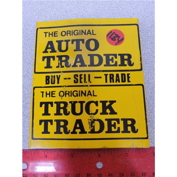 Tin Auto Trader rack sign 5" X 4"