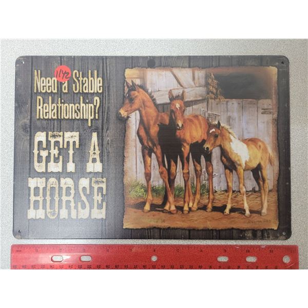 12" X 8" repro tin sign