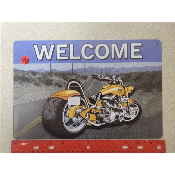 12" X 8" repro tin sign