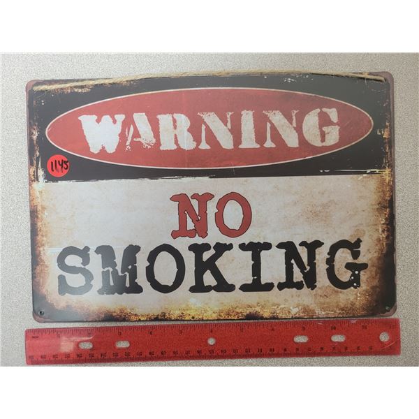 12" X 8" repro tin sign