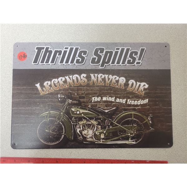 12" X 8" repro tin sign