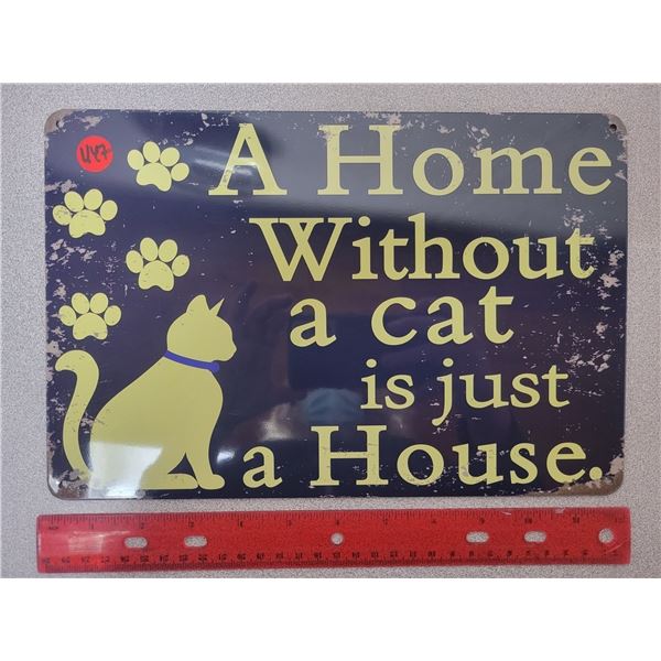 12" X 8" repro tin sign