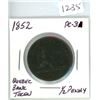 Image 1 : 1852 Quebec bank 1/2 penny token