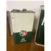 Image 3 : 2 B/A Motor Oil Tins 2 Gallon and 1 Gallon