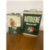 Image 5 : 2 B/A Motor Oil Tins 2 Gallon and 1 Gallon
