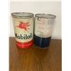 Image 4 : 2 Oil Tins 1 Havolene 1 Mobil Oil