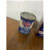 Image 2 : 2 Gasline Antifreeze Tins - Peerless 4 Oz. And Kleen Flow 10 Oz.