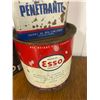 Image 6 : 4 Esso Tins 3 Oil and 1 5LB Grease Tin