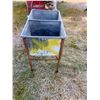 Image 2 : Metal Double Wash Tub On Stand