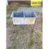 Image 4 : Metal Double Wash Tub On Stand
