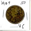 Image 1 : Canadian 50 Cent Coin  1907