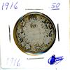 Image 1 : Canadian 50 Cent Coin 1916