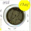 Image 2 : Canadian 50 Cent Coin 1931