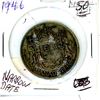 Image 2 : Canadian 50 Cent Coin 1946 Narrow Date