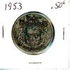 Image 2 : Canadian 50 Cent Coin 1953