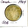 Image 1 : Canadian 50 Cent Coin 1964