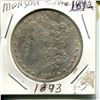 Image 1 : 1893 US Morgan Silver Dollar