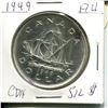 Image 1 : 1949 AU Canadian Silver Dollar
