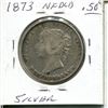 Image 2 : 1873 NFDLD 50 Cent Piece Silver