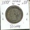 Image 2 : 1888 NFDLD 50 Cent Piece Silver