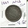 Image 1 : 1885 NFLD 50 Cent Piece VG+ Silver