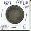 Image 1 : 1896 NFLD 50 Cent Piece G Silver