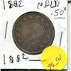 Image 1 : 1882 NFDLD 50 Cent Piece Silver