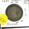 Image 2 : 1880 NFDLD 50 Cent Piece Silver