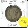 Image 2 : 1894 NFLD 50 Cent Piece Silver