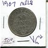 Image 1 : 1907 NFDLD 50 Cent Piece Silver