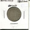 Image 1 : 1865 NFDLD 20 Cent Piece Silver