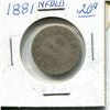 Image 1 : 1881 NFDLD 20 Cent Piece Silver