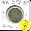 Image 2 : 1881 NFDLD 20 Cent Piece Silver