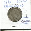 Image 2 : 1888 Newfoundland 20 Cent Piece Silver
