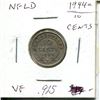 Image 1 : 1944 NFLD 10 Cent Piece VF Silver