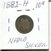 Image 2 : 1882H NFLD 10 Cent Piece Silver