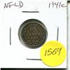 Image 1 : 1941c NFLD 10 Cent Piece VF Silver
