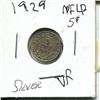 Image 1 : 1929 NFDLD 5 Cent Piece VF Silver
