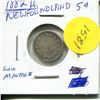 Image 1 : 1882 NFLD 5 Cent Piece Silver Low Mintage