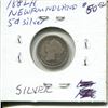 Image 2 : 1882 NFLD 5 Cent Piece Silver Low Mintage