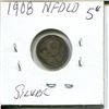 Image 2 : 1908 NFLD 5 Cent Coin VG+